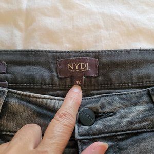 NYDJ Jeans - Marilyn Straight - Size 12 - Grey/Faded Black